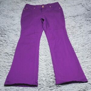IMAN Boot Cut Jean Womens Size 6 Purple Cotton Stretch Denim Jeans Global Chic